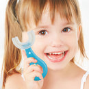 Silicone U-shaped Toothbrush 360 Degree Soft Brush for Kids (Heart Blue) Newly