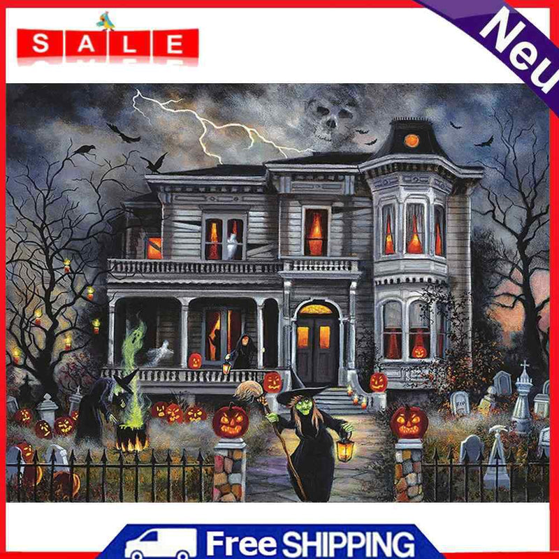 Full Cross Stitch 11CT Halloween Hat Counted Embroidery DIY Needlework Crafts