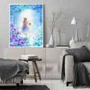 Frameless Girl with Lamp Oil Paint By Numbers DIY Kit Handmade Drawing On Canvas