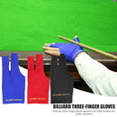 5pcs Billiards Three Fingers Glove Left Hand Billiard Glove Free Size