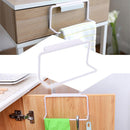 Towel Rack Hanging Holder Kitchen Cabinet Bathroom Towel Rack(White) Newly