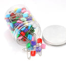 Stainless Steel Safety Pins Brooch Holder Diaper Secure Clips (100pcs 40mm)