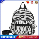 Preppy Style Canvas Zebra Print Backpack Women Travel School Rucksack (B)