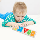 Geometric Hand Grabbing Board Wooden Jigsaw Children Educational Toys (E) Newly