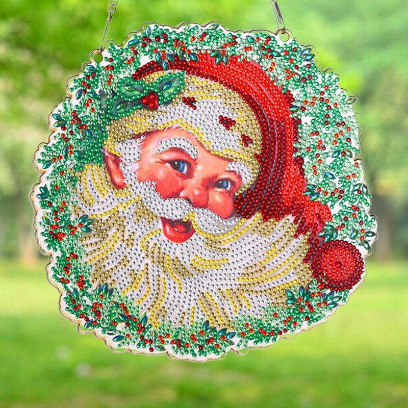 Diamond Painting Flower Wreath Rhinestone Drawing Garland for Door Home Decor