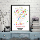 GLOBEAGLE DIY Guests Sign - in Canvas Fingerprint Painting for Wedding-D