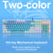 Mechanical 104 Keys Gaming Keyboards USB Wired (Red Axis Blue+White)