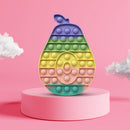Silicone Push Bubble Rainbow Color Fidget Toys Autism Stress Reliever (A) Newly