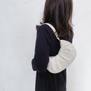 Folds Design Small Shoulder Armpit Bags for Women Nylon Solid Color Pleated Tote