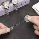 Pattern Retractable Stationery Lanyards Anti-Lost Clip Key Ring Badge Holder