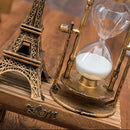 Wooden Desktop Eiffel Tower Sand Timer Brush Teeth Clock Hourglass Timer