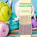 9pcs Aluminum Crochet Hooks Set DIY Ceramic Handles Knitting Weaving Needles Kit
