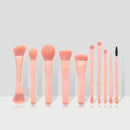10pcs Wood Handle Pro Portable Powder Blush Brush Kit Eye Shadow Makeup Bru
