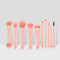 10pcs Wood Handle Pro Portable Powder Blush Brush Kit Eye Shadow Makeup Bru