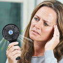 Folding Handheld Desktop Summer Cooling Fan for Travel Office Dorm (Black)