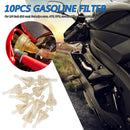 10x 1/4 inch Motorcycle Inline Gas Fuel Filter for ATV UTV Snowmobil Universal