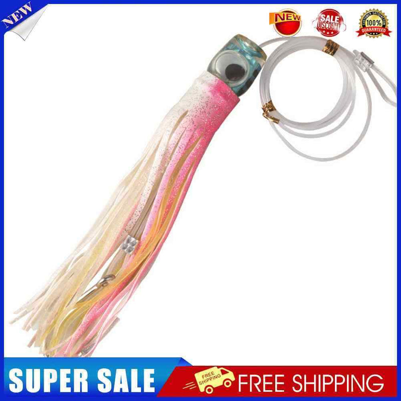 Octopus Squid Fishing Lures Soft Skirt Baits Tuna Trolling Seawater (B)
