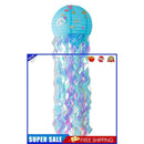Mermaid Wishes Jellyfish Hanging Paper Lanterns Birthday Decorations (Blue)