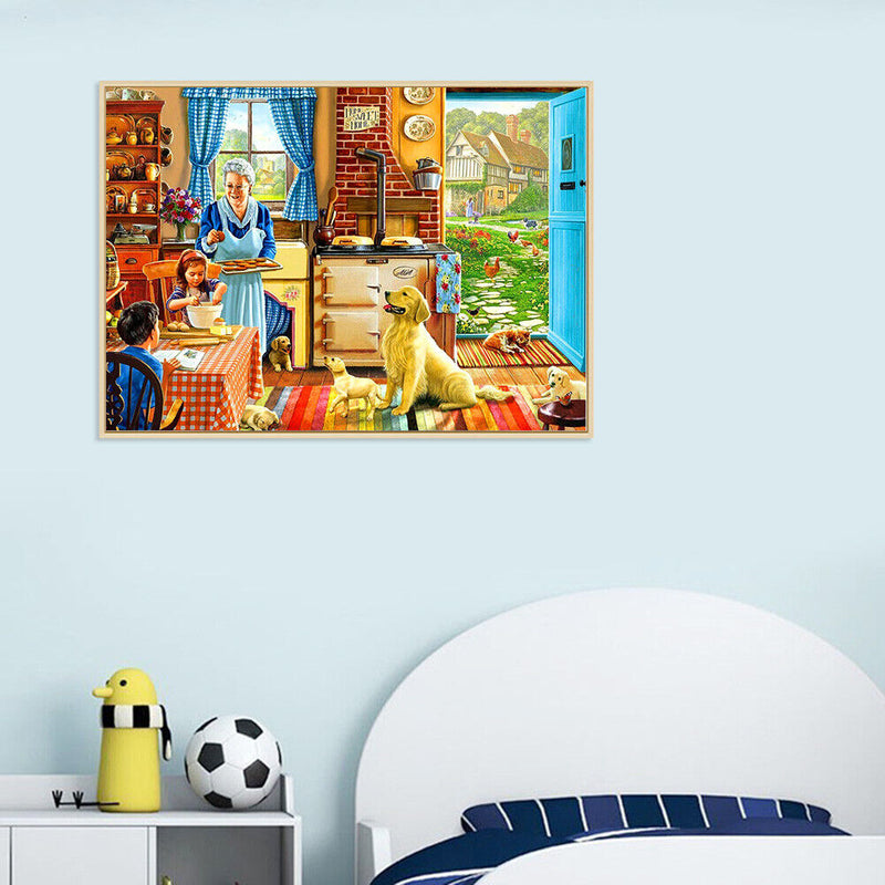 AnySell 5D DIY Full Drill Diamond Paintings Happy Family Cross Stitch Embroidery Pack