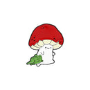 Jewelry Gift Hat Bag Clothes Animal Brooch Enamel Pin Cat Face Mushroom Pattern