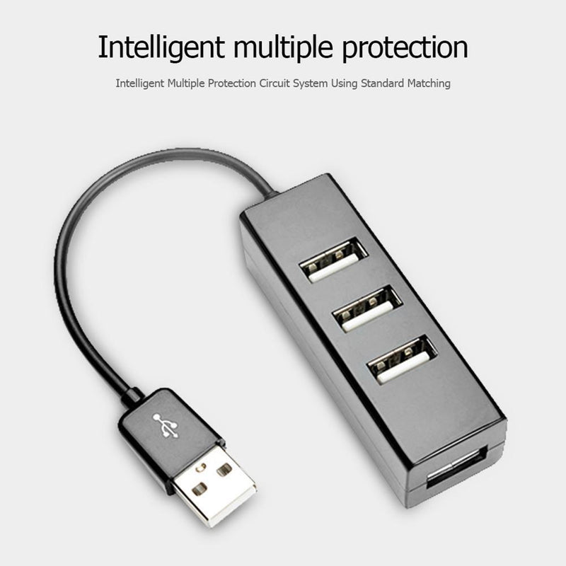 4-Port USB 2.0 480Mbps Computer USB Splitter Portable Multi USB HUB Expander