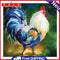 Acrylic Oil Painting By Numbers Rooster Handmade Digital Picture Home Wall Decor