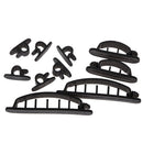 10Pcs Cable Cord Wire Line Organizer Plastic Clips Ties Fixer Holder Black