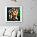 30 X 30cm Mosaic Craft Poster DIY Funny Owl Diamond Painting Picture Wall D
