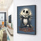 40x50cm Frameless Oil Paint By Numbers DIY Skeleton Face Painted Canvas Picture