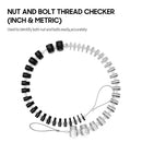 Thread Checker Inch & Metric Nut & Bolt Thread Checker Inspection Measuring