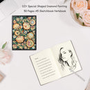 DIY Flower Special Shaped Diamond Painting 50 Pages A5 Sketchbook Notebook Newly