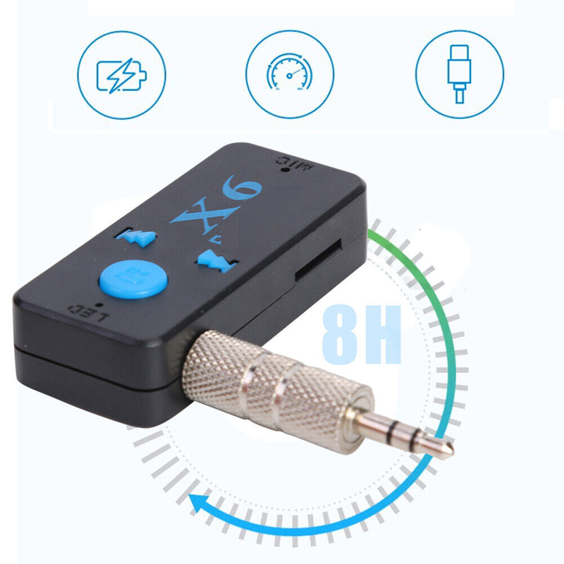 X6 3.5mm AUX Wireless Car Audio Receiver Bluetooth 4.2 Adapter Holder TF Card