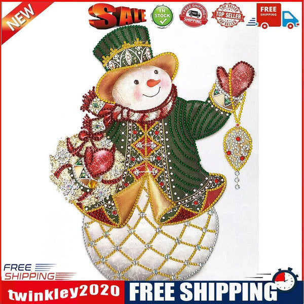DIY Christmas Snowman Drawing Part Drill Special Shape Diamond Painting Kit