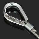 180pcs 6 Size Aluminum Ferrules 8 Shape Crimps Sleeves Wire Rope Stops Clamps