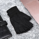 slip Warm Gloves Winter Thermal Fingerless Stretch Gloves Half Finger Mitten