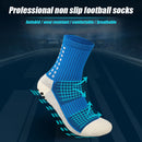 Anti Slip Mid-Tube Football Socks Cotton Elastic Sports Stockings (Blue) Newly