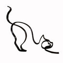 Decoration Cat Sculpture Cat Decoration Art Sculpture Abstract Line Ornament