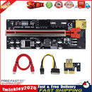 VER009C-PLUS PCIe Riser with LED USB 3.0 PCI-E 1X to 16X Extender (Red) Newly