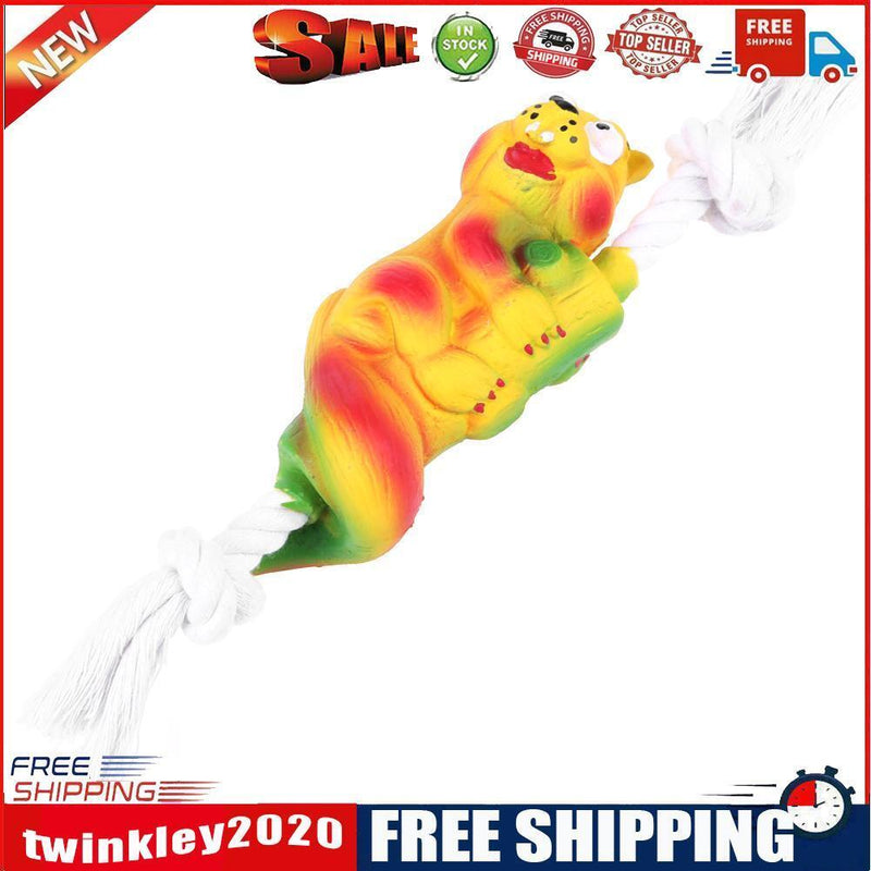 Rope Latex Chew Sound Squeeze Resistant Koala Dog Pet Molars Toys(Yellow)