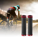 1 Pair MTB Bike Handlebar Anti-Skid Grips Rubber Bicycle Accessory (Red) Newly
