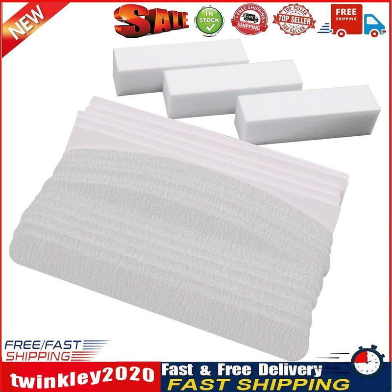 21pcs/Set Nail Art Polishing Sand Files Rubbing Manicure Sponge Blocks Kit Newly