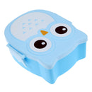 Cartoon Owl Lunch Box Food Fruit Storage Container Portable Bento Box(Blue)