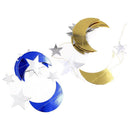 Moon Stars Ramadan Banner Kareem Ornament Eid Mubarak Decor Event Party
