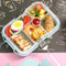 Microwave Lunch Box Food Grids Storage Container School Bento Box (Blue) Newly