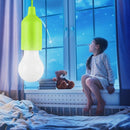 LED Hanging Light Bulb Battery Powered Colorful Pull Cord Bulbs (Green) Newly