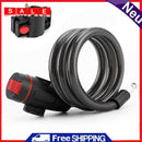 Bicycle Lock with 2 Key Mountain MTB Bike Anti-Theft Steel Wire Cable Locks