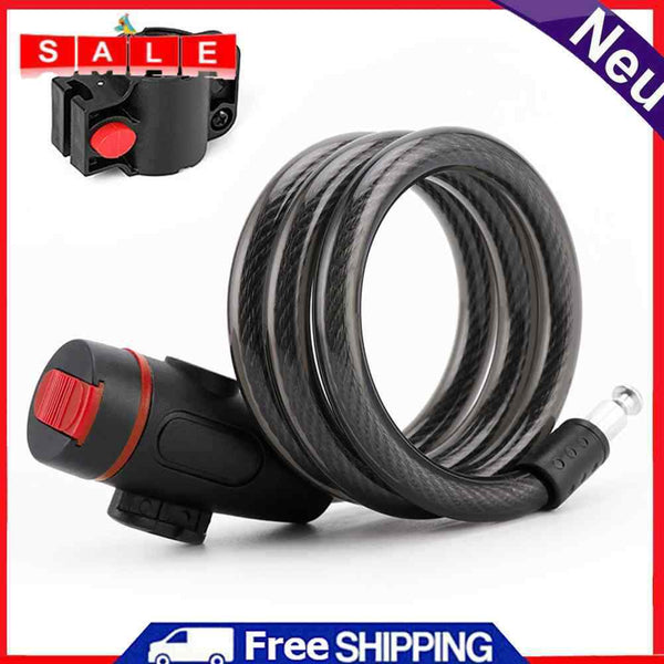 Bicycle Lock with 2 Key Mountain MTB Bike Anti-Theft Steel Wire Cable Locks