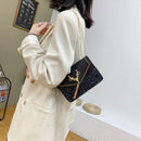 Retro Women Hit Color Mini Shoulder Crossbody Bag Sequins Tassel PU Flap Purse