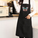 DIY Cartoon Diamond Painting Apron Cooking Baking Bib Home Kitchen Accessor