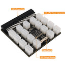 12V ATX 17x 6Pin Power Supply Breakout Board Adapter Converter for ETH BTC Miner
